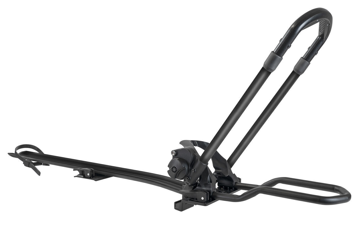 Menabo - Βάση Ποδηλάτου Οροφής Clover DX Black Δεξιά για 1 Ποδήλατο έως 25 kg, E-Bike, Fat Bike και MTB με Διπλό Αντικλεπτικό Σύστημα σε μαύρο χρώμα - 1 Τεμ. (14860/MB)